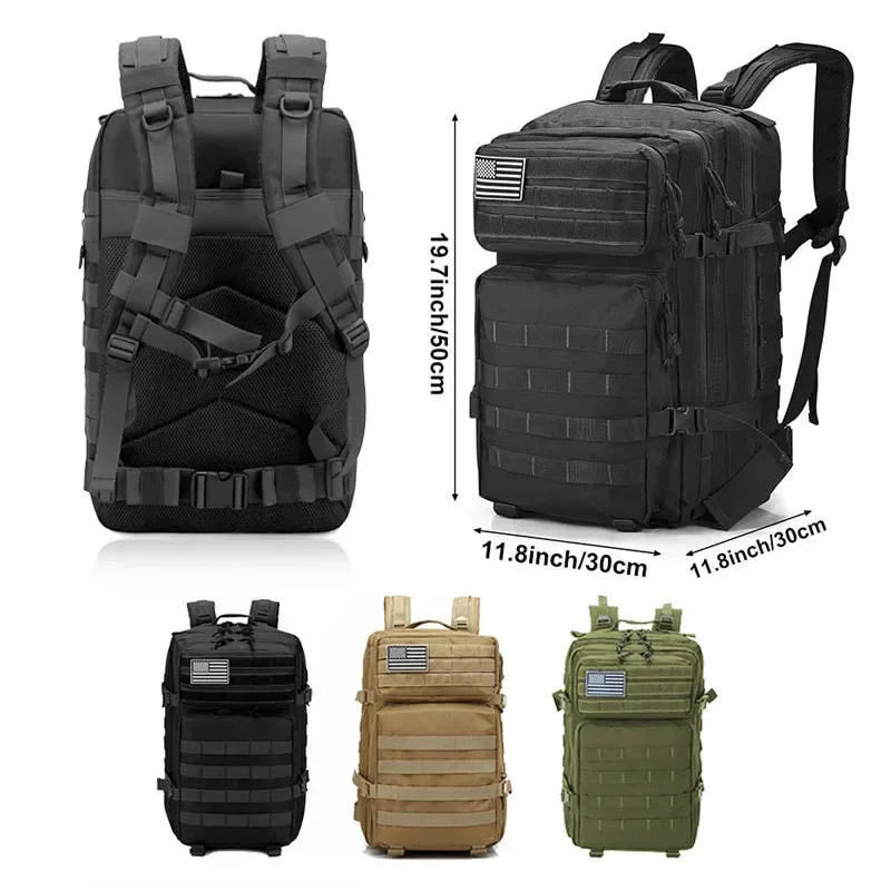 Rucksack Military Style - 2Q-50L Tactische Rugzak Heren Reizen Grote