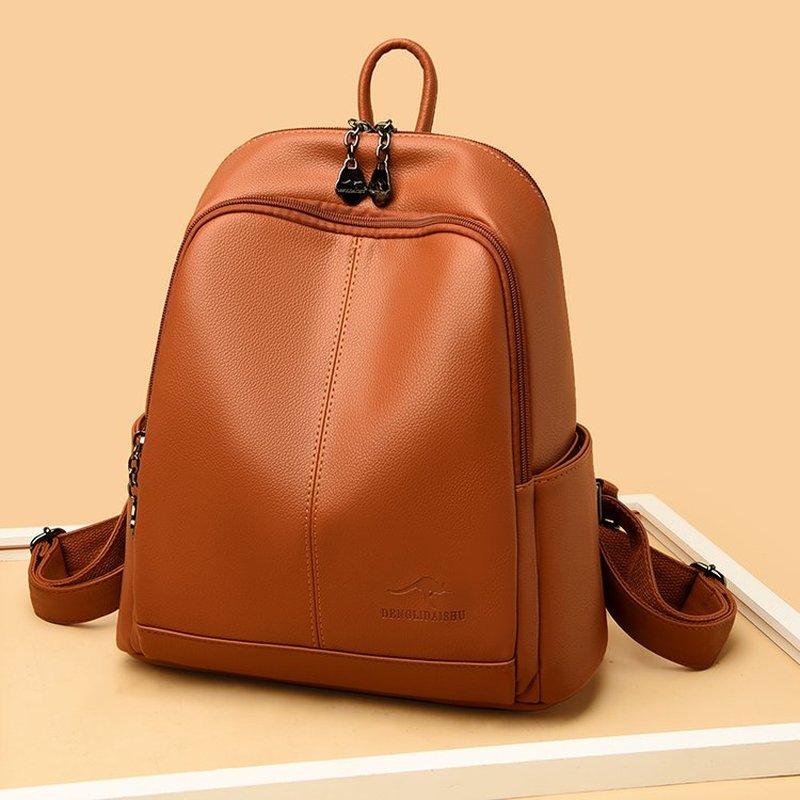 Leather Backpack Vintage - Nieuwe Koreaanse zachte PU lederen reisrugzakken