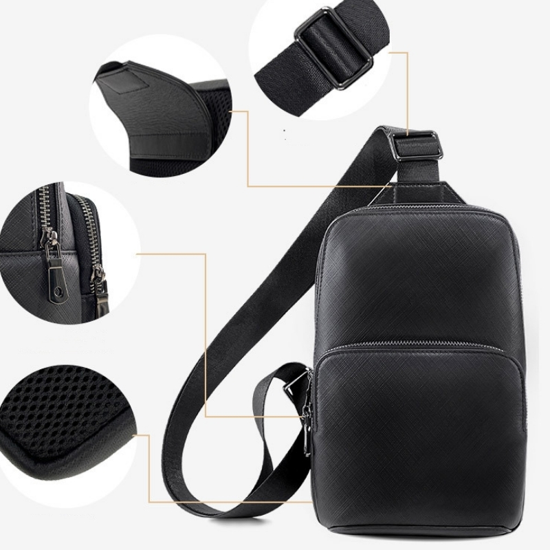 Mode Design Zwarte Heren Sling - Leather Backpack Vintage recensie en prijs