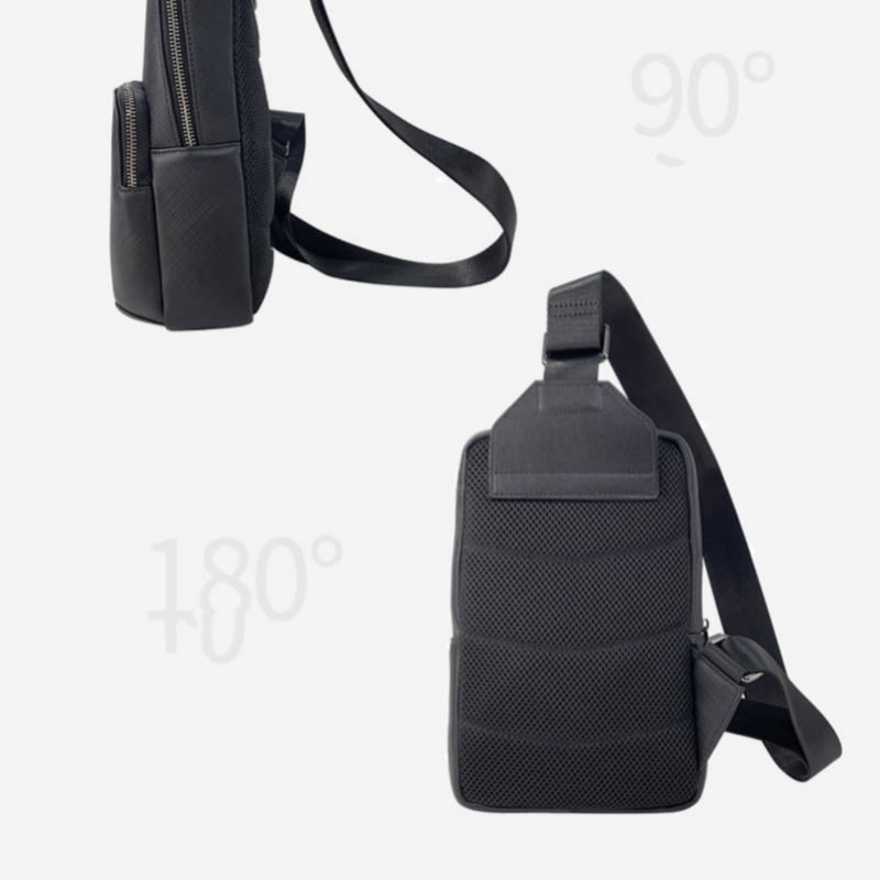 Mode Design Zwarte Heren Sling - Leather Backpack Vintage recensie en prijs