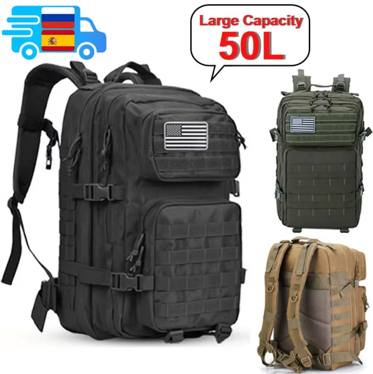 2Q-50L Tactische Rugzak Heren  - Rucksack Military Style recensie en prijs