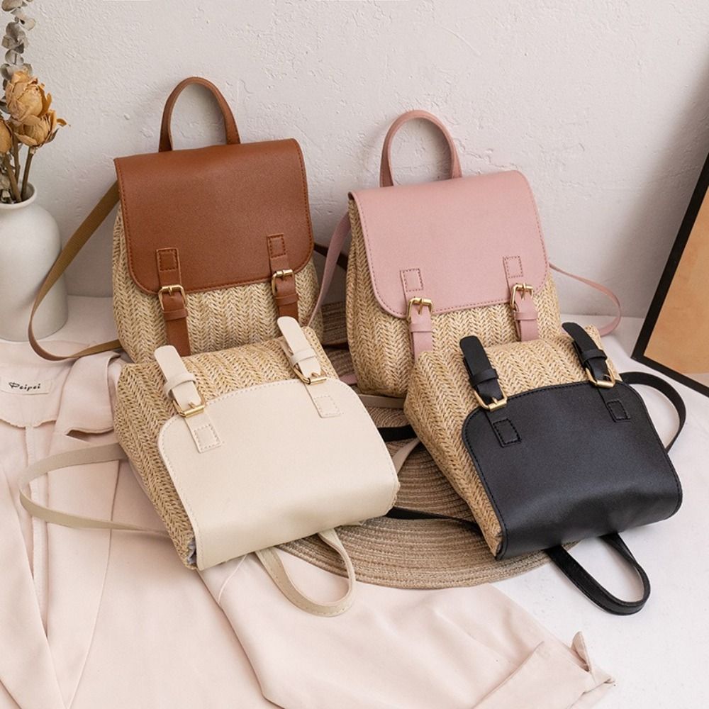 Trendy PU lederen stro rugzak  - Leather Backpack Vintage recensie en prijs
