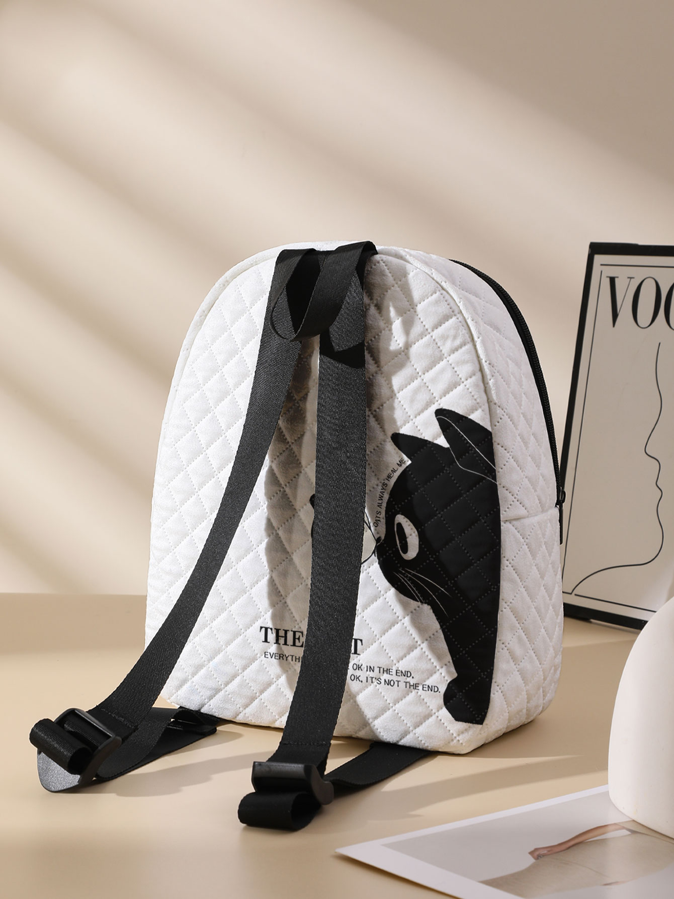 Zwarte kattenvlinderprint gewa - Mini Backpack Purse recensie en prijs