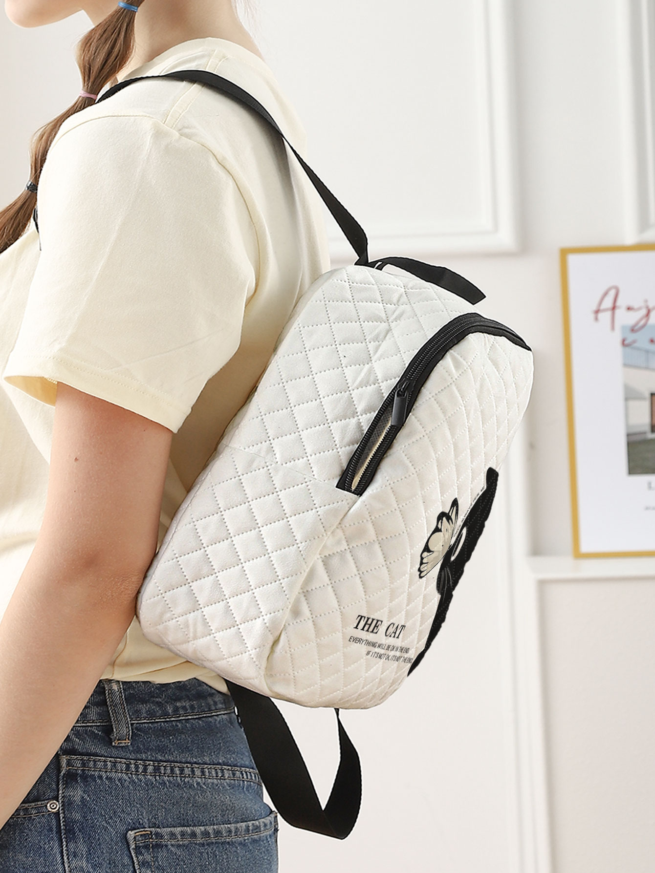 Zwarte kattenvlinderprint gewa - Mini Backpack Purse recensie en prijs