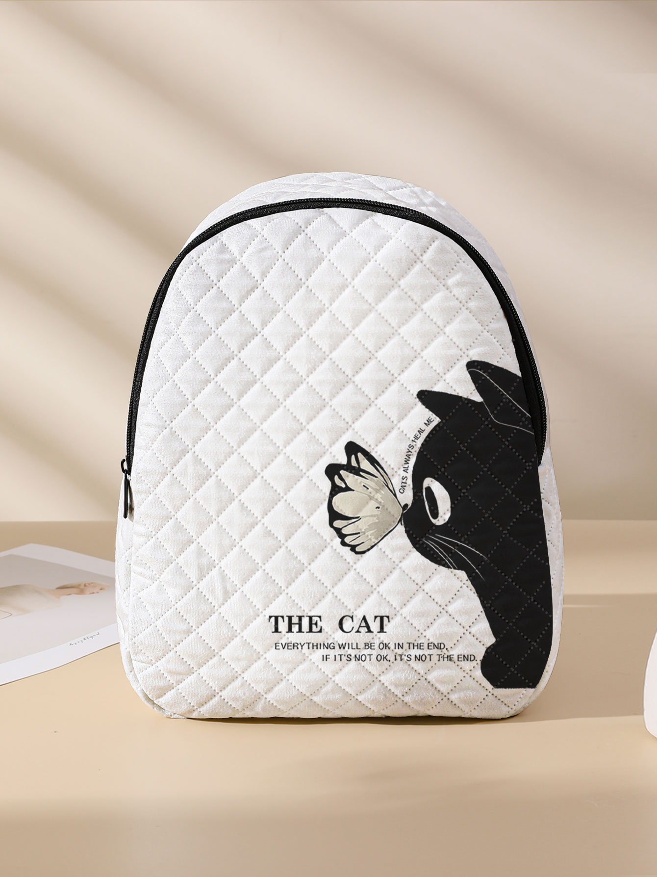 Zwarte kattenvlinderprint gewa - Mini Backpack Purse recensie en prijs