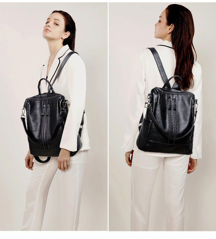Dames Zacht Leren Rugzak Schoo - Mini Backpack Purse recensie en prijs