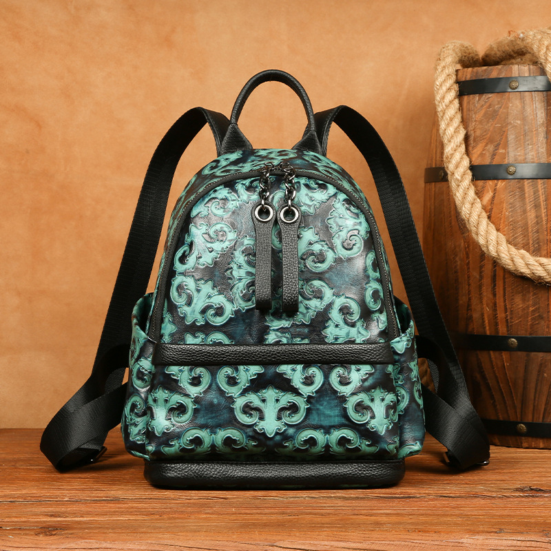 Johnature lederen reliëf retro - Leather Backpack Vintage recensie en prijs