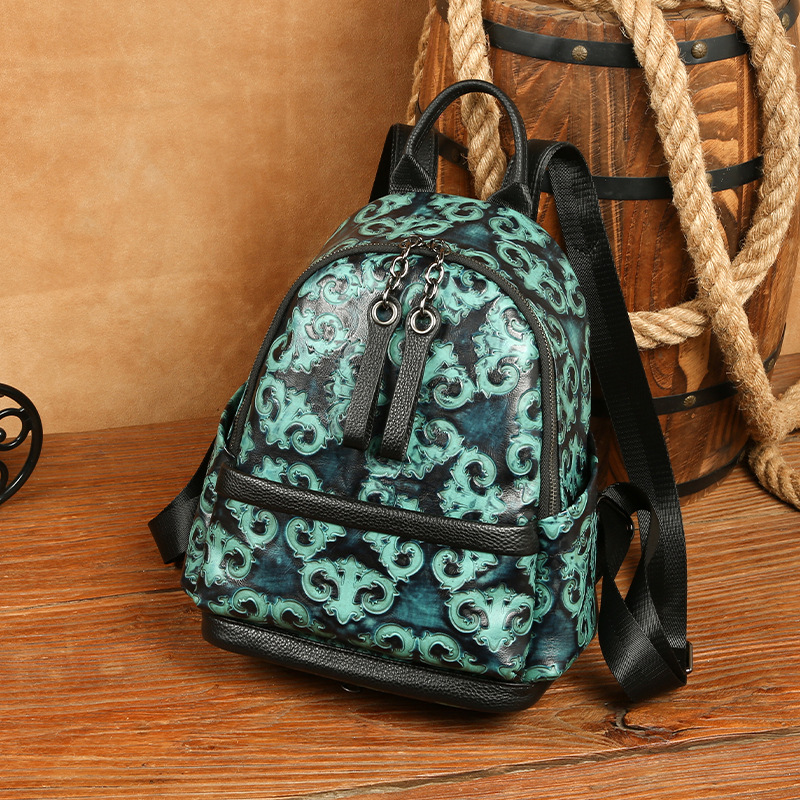 Johnature lederen reliëf retro - Leather Backpack Vintage recensie en prijs
