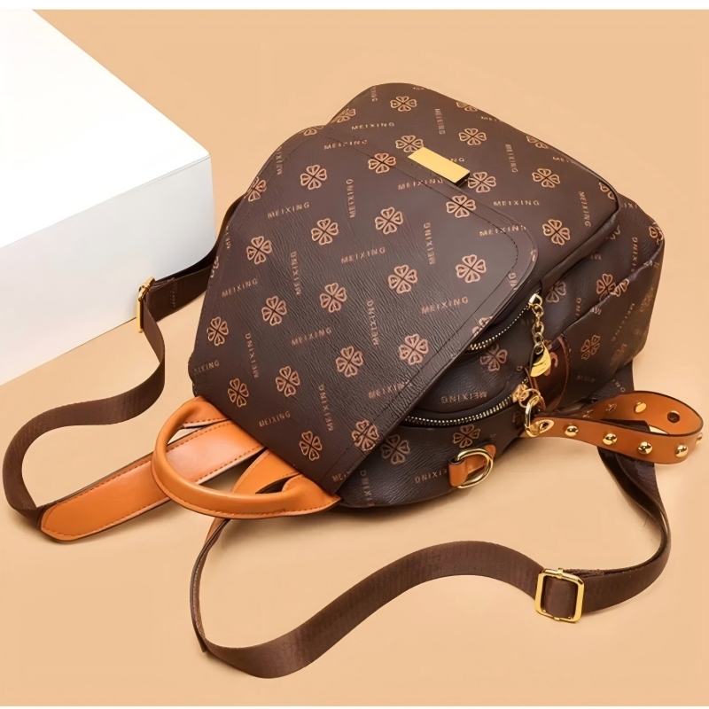 Retro bedrukte rugzak voor dam - Leather Backpack Vintage recensie en prijs