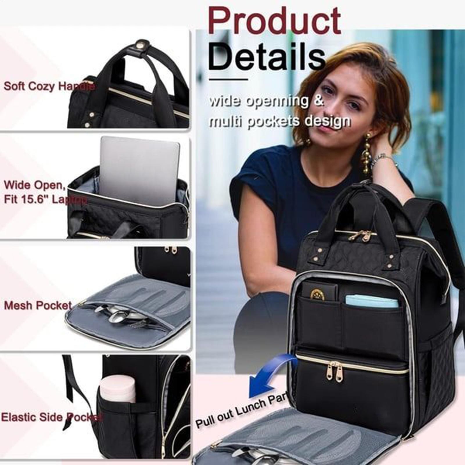 2-in-1 Lunchrugzak voor werk & - Laptop Backpack 15.6 recensie en prijs